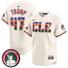 Donald Trump Cleveland Guardians #47 Cream Mexico Stitched Jersey