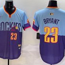 Kris Bryant Colorado Rockies #23 Purple Light Blue 2025 City Connect Jersey Stitched