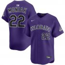 Mickey Moniak Colorado Rockies #22 Purple Jersey Stitched