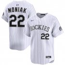 Mickey Moniak Colorado Rockies #22 White Home Stitched Jersey