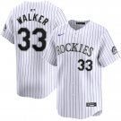 Larry Walker Colorado Rockies #33 White Home Stitched Jersey