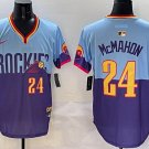 Ryan McMahon Colorado Rockies #24 Purple Light Blue 2025 City Connect Jersey Stitched