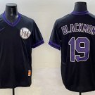 Colorado Rockies #19 Charlie Blackmon Purple Stitched Jersey Throwback