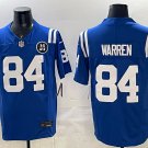Tyler Warren Indianapolis Colts #84 Blue 2025 F.U.S.E. Stitched Jersey Jim Irsay Patch