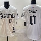 Orbit Houston Astros #0 White Gothic 'Houston Born Barrio Raised' Limited Stitched