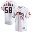 Hunter Brown Houston Astros #58 White 2025 Home Limited Stitched
