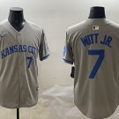 Bobby Witt Jr. Kansas City Royals #7 Gray Away Limited Stitched