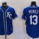Salvador Perez Kansas City Royals #13 Royal KC Stitched Jersey