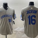 Bo Jackson Kansas City Royals #16 Gray Away Stitched Jersey