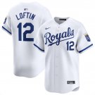 Nick Loftin Kansas City Royals #12 White Home Limited Stitched Jersey