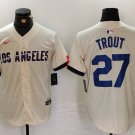 Mike Trout Los Angeles Dodgers #27 Cream City Connect Stitched Jersey