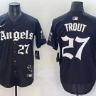 Mike Trout Los Angeles Angels #27 Black 'Gothic Halo Edition' Stitched Jersey