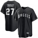 Mike Trout Los Angeles Angels #27 Black Lights Out Limited Stitched
