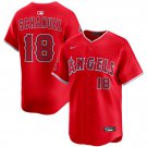 Nolan Schanuel Los Angeles Angels #18 Red Alternate Stitched Jersey