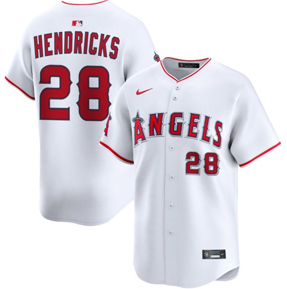 Kyle Hendricks Los Angeles Angels #28 White Home Limited Stitched Jersey