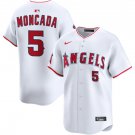 Yoan Moncada Los Angeles Angels #5 White Home Limited Stitched Jersey