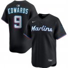 Xavier Edwards Miami Marlins #9 Black Alternate Stitched