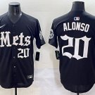 Pete Alonso New York Mets #20 Black 'Gotham Gothic Edition' Stitched Jersey