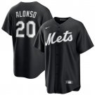 Pete Alonso New York Mets #20 Black Lights Out Stitched Jersey