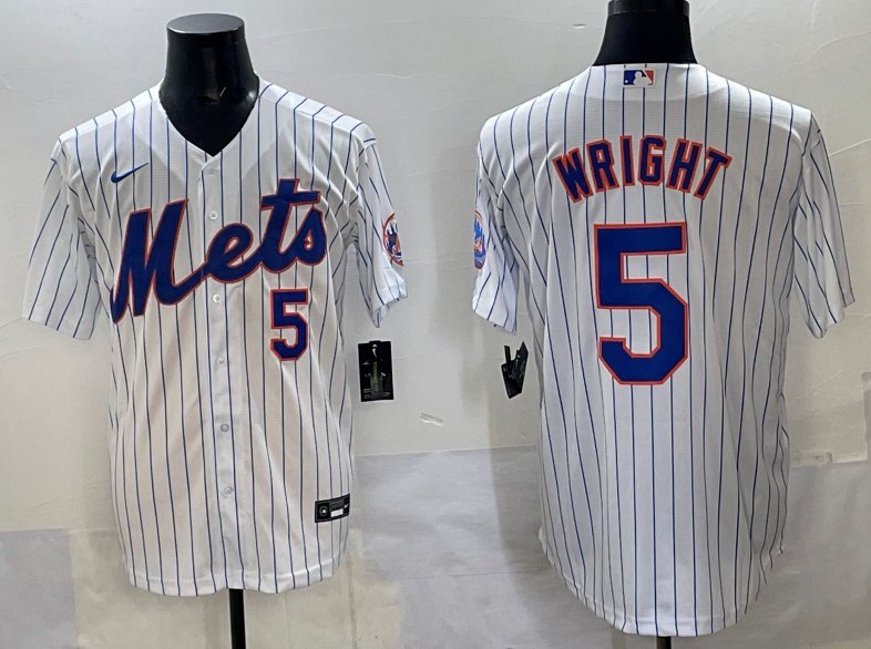David Wright New York Mets #5 White Jersey Stitched