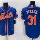 Mike Piazza New York Mets #31 Blue Jersey Stitched