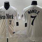 Mickey Mantle New York Yankees #7 White 'Gothic Legacy Edition' Stitched Jersey