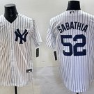 C.C. Sabathia New York Yankees #52 White Jersey Stitched