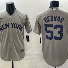 David Bednar New York Yankees #53 Grey Stitched Jersey