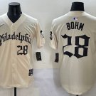 Alec Bohm Philadelphia Phillies #28 Cream Gothic Stitched Jersey