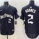 Willy Adames San Francisco Giants #2 Black 'Gothic Fog Edition' Stitched Jersey