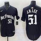 Jung Hoo Lee San Francisco Giants #51 Black 'Gothic Fog Edition' Stitched Jersey