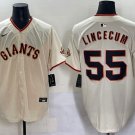 Tim Lincecum San Francisco Giants #55 Cream Stitched Jersey