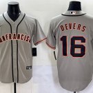 Rafael Devers San Francisco Giants #16 Gray Jersey Stitched