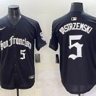 Mike Yastrzemski San Francisco Giants #5 Black 'Gothic Fog Edition' Stitched Jersey