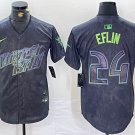 Zach Eflin Tampa Bay Rays #24 Charcoal City Connect Stitched Jersey