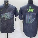 Josh Lowe Tampa Bay Rays #15 Charcoal City Connect Stitched Jersey