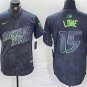 Josh Lowe Tampa Bay Rays #15 Charcoal City Connect Stitched Jersey
