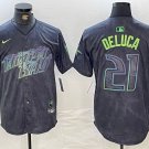 Jonny DeLuca Tampa Bay Rays #21 Charcoal City Connect Stitched Jersey