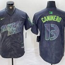 Junior Caminero Tampa Bay Rays #13 Charcoal City Connect Stitched Jersey
