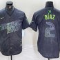 Yandy D&Atilde;&shy;az Tampa Bay Rays #2 Charcoal City Connect Limited Stitched Jersey