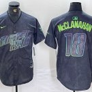 Shane McClanahan Tampa Bay Rays #18 Charcoal City Connect Stitched Jersey