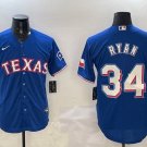Nolan Ryan Texas Rangers #34 Royal Stitched