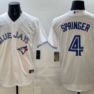 George Springer Toronto Blue Jays #4 White Stitched Jersey