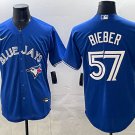 Shane Bieber Toronto Blue Jays #57 Stitched Jersey Royal