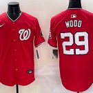 James Wood Washington Nationals #29 Red Jersey Stitched