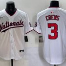 Dylan Crews Washington Nationals #3 White Stitched Jersey