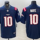 Drake Maye New England Patriots #10 Stitched Jersey Navy