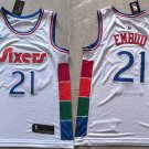 Joel Embiid Philadelphia 76ers #21 White 2024 25 City Edition Jersey Stitched