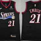 Joel Embiid Philadelphia 76ers #21 Black 2025 Classic Edition Jersey Stitched