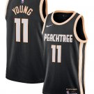 Trae Young Atlanta Hawks #11 Black 2025-26 City Edition Swingman Jersey Stitched